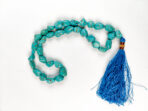 Real Feroza stone tasbeeh turquoise prayer beads 33 count with silver tassel