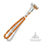 Fancy stone look tasbeeh 33 beads in amber blue pink and teal colors