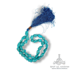 Real Feroza stone tasbeeh turquoise prayer beads 33 count with silver tassel