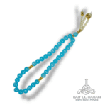 Fancy stone look tasbeeh 33 beads in amber blue pink and teal colors