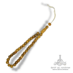 Polished wooden tasbeeh prayer beads smooth finish brown wood