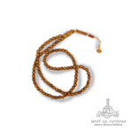 Polished wooden tasbeeh prayer beads smooth finish brown wood